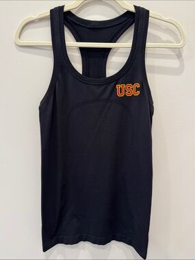lululemon x USC Black Swiftly Racerback Tank Size 6